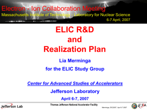 Lia Merminga - ELIC R&D and realization plan
