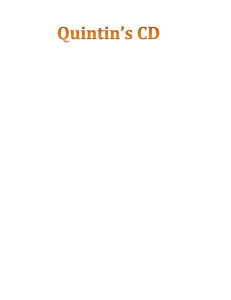 Quintin's CD