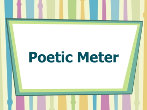 Poetic Meter Notes & Practice