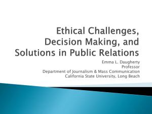 Ethical Challenges, Decision Making, and Solutions in Public