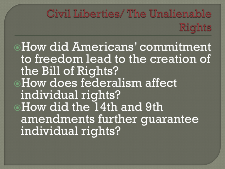 What Are The Unalienable Rights In The Constitution