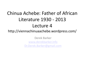 Summary - Chinua Achebe