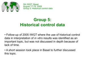 Group 5: Historical control data