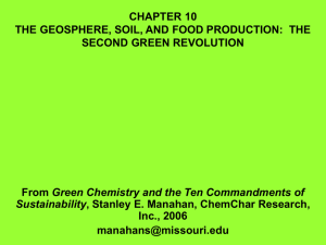 chapter 10. the geosphere, soil, and food production