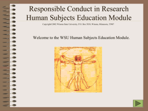 Human Subjects Education Module