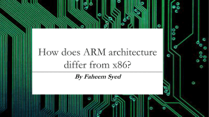 How does ARM architecture differ from x86?