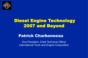 Diesel Engine Technology: 2007 and Beyond