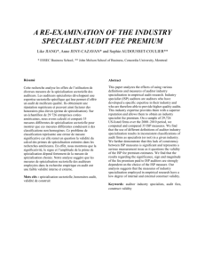 A re-examination of the industry specialist audit fee premium