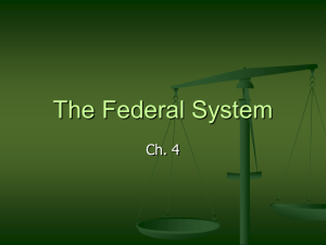 The Federal System - Effingham County Schools
