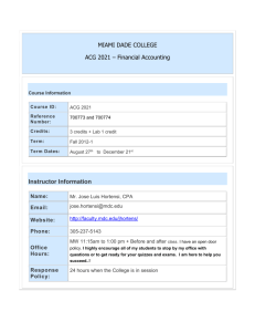 Course Description - Miami Dade College