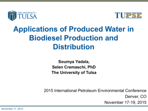 applications of produced water in biodiesel
