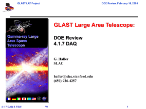 GASU - GLAST at SLAC