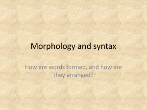 morphologysyntax