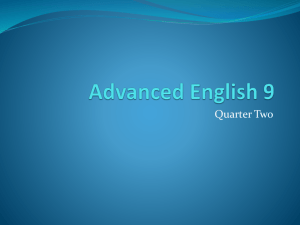Advanced English 9 - Northwestern Schools