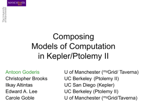 Composing Models of Computation in Kepler/PtolemyII
