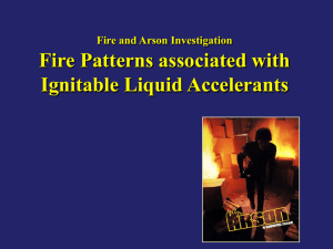 Accelerant Patterns for Arson