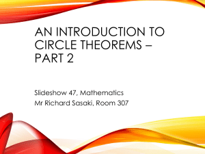 An Introduction to Circle Theorems