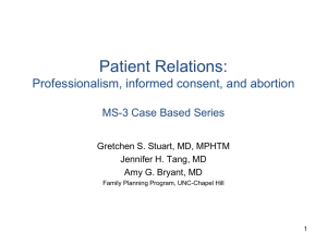 Professionalism, informed consent, and abortion
