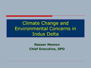 Climate Change Impact is Indus Delta - WWF