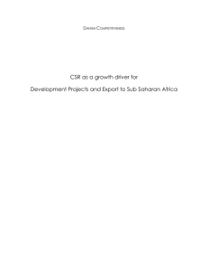 Danish Competitiveness CSR as a growth driver for Development