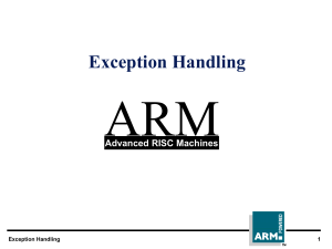 Exception Handling on the ARM