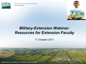 Military Extension webinar_Extension Faculty