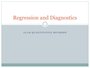 Regression, Nested Models and Diagnositcs