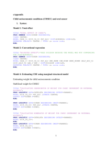 eAppendix Child socioeconomic conditions (CHSEC) and oral