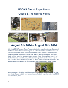 USOKS Global Expeditions Cusco & The Sacred Valley