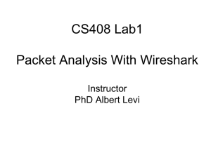 CS408 Lab1 Packet Analysis With Ethereal Instructor PhD Albert
