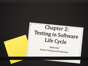 Testing in Software Life Cycle