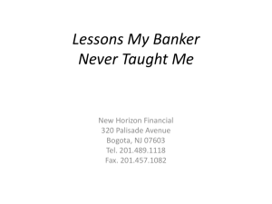 Lessons my Banker never taught me