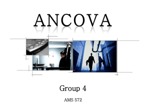 3. Application of ANCOVA