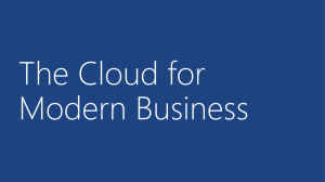 Azure: The Cloud for Modern Business