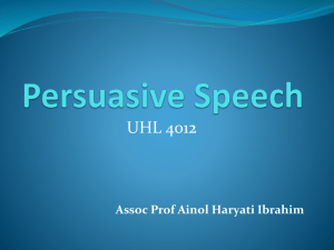 Persuasive Speech 2Mar2011