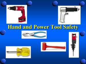 Hand and Power Tool Safety - Lewis