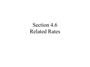 Section 4.6 Related Rates