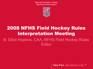 NFHS Field Hockey Uniform Presentation