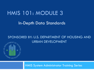 Hmis 101 HMIS System administrator training series