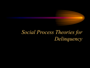 Social Process Theories for Delinquency