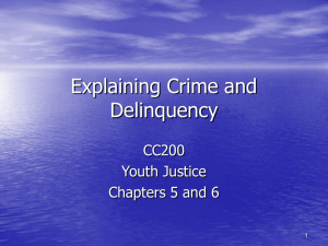 Explaining Crime and Delinquency