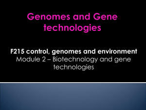 genomes and gene technology