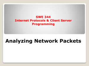 Lecture 9 Analyzing Network Packets
