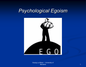 Psychological Egoism