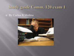 Study guide Comm. 120 exam 1