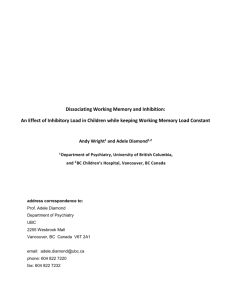 An Effect of Inhibitory Load in Children while