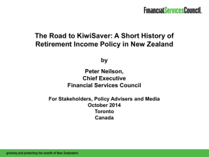 The Road to KiwiSaver: A Short History