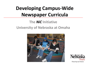 Developing Campus-Wide Newspaper Curricula The NiC Initiative