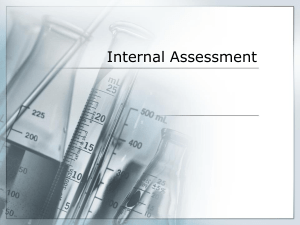 Internal Assessment - SignatureIBBiology