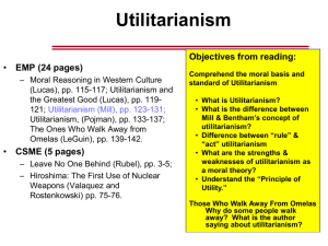 Lesson 7 Utilitarianism
